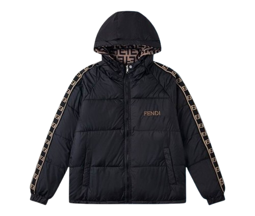 Fendi Reversible Down Puffer Jacket Black