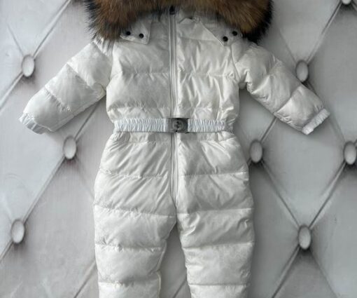 Gucci Baby Down Romper Jacket White