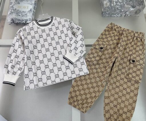 Gucci Baby Tracksuit White Beige