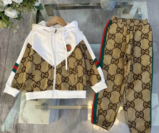 Gucci Monogram Baby Tracksuit White Beige