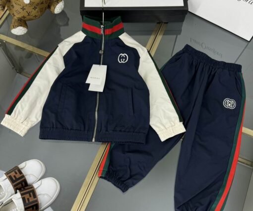 Gucci Baby Tracksuit Navy Blue White