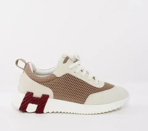 Hermes Bouncing Sneakers Brown/ White