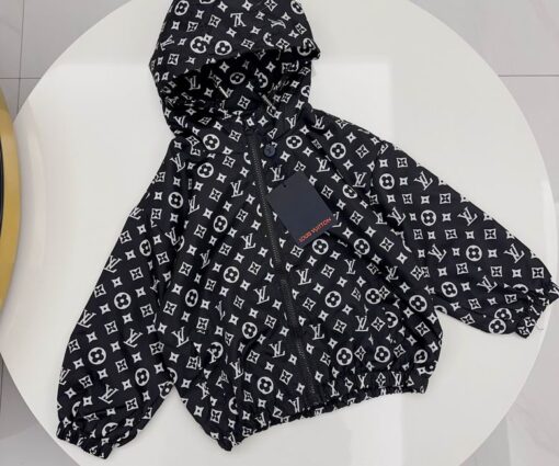 LV Monogram Windbreaker Jacket Black