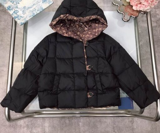 LV Monogram Mix Down Baby Jacket Black