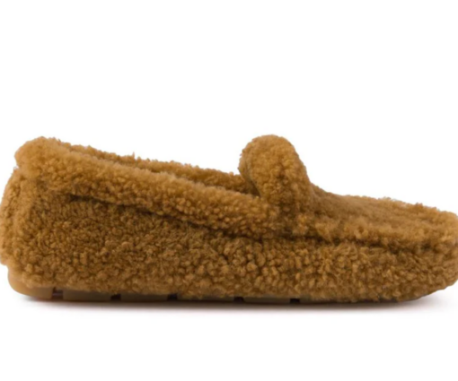 Prada Prada Shearling Loafers Brown