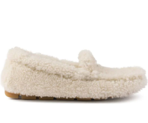 Prada Prada Shearling Loafers White