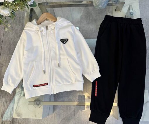 Prada Kids Tracksuit Black & White