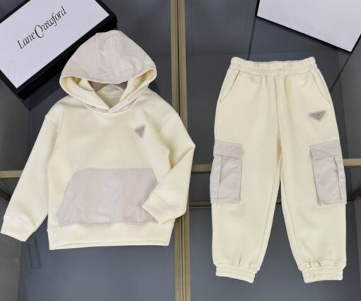 Prada Kids Tracksuit Cream White