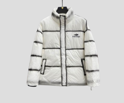 Balenciaga Down Jacket Black/ White Stripe