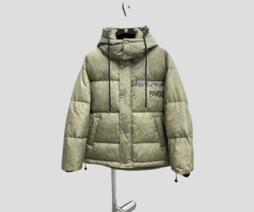 Balenciaga Down Jacket Black Grey Green
