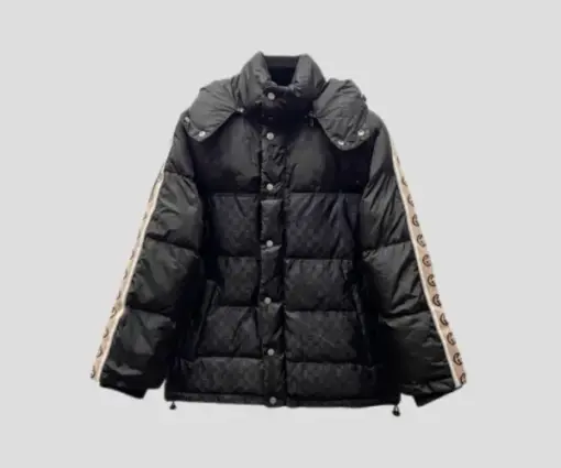 Gucci GG Jacquard Nylon Padded Coat Black