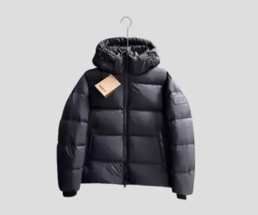 Burberry Hooded Down Jacket Black