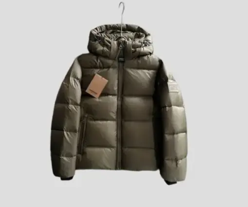 Burberry Hooded Down Jacket Olive