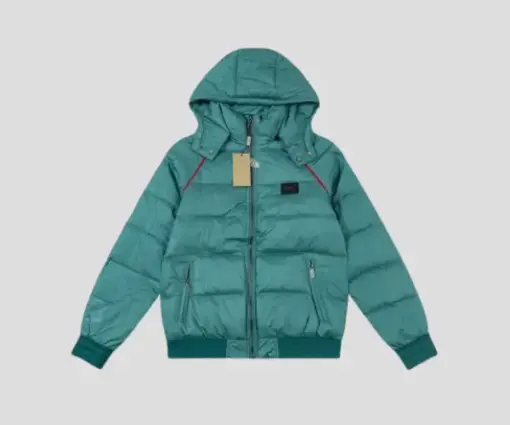 Burberry Down-Filled Puffer Jacket with Green