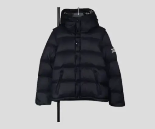 Burberry Hooded Puffer Jacket Black