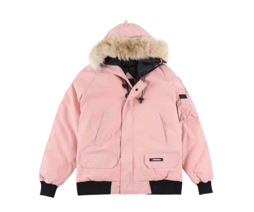 Canada Goose Fur Hooded Parka Jacket Pink