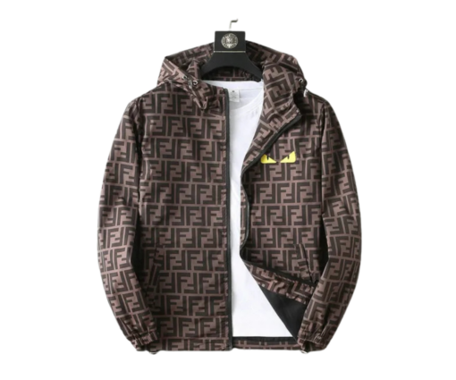 Fendi Jacket Brown And Gray