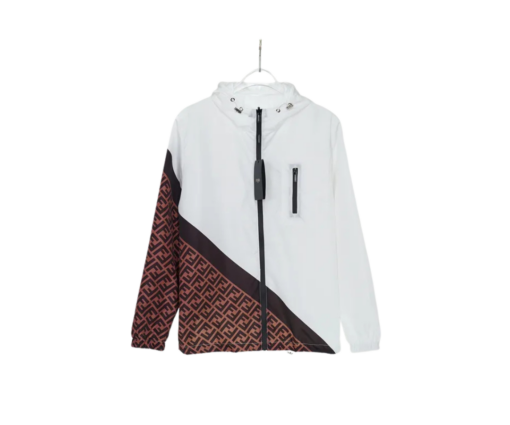 Fendi Jacket White And Brown