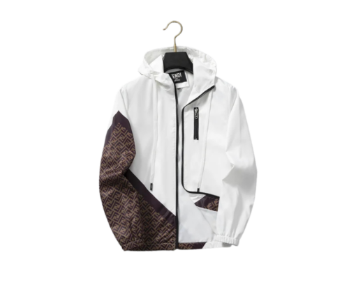 Fendi Jacket White And Brown