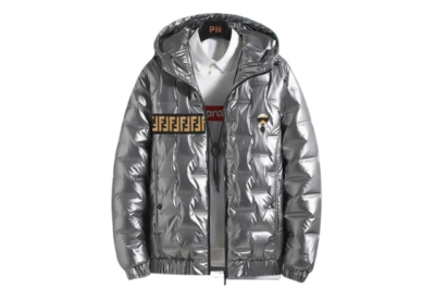 Fendi PN Pro Puffer Jacket Glossy Silver