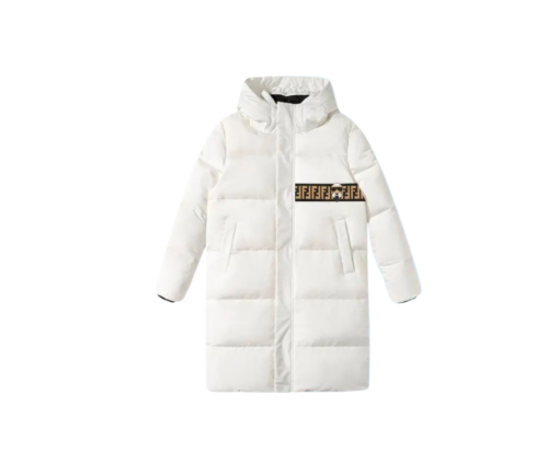 Fendi Long Down Jacket White