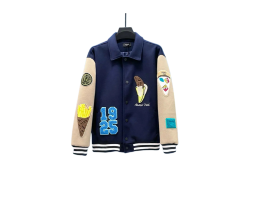 Fendi Baseball Jacket Beige/Blue