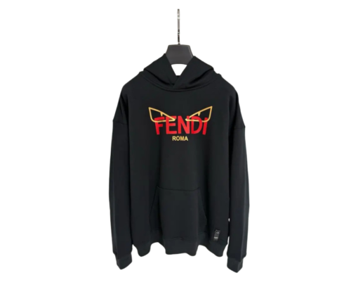 Fendi Hoodie Black Red