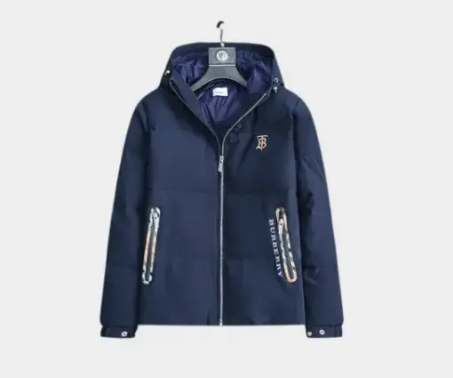 Burberry Down Jacket Navy Blue