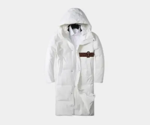 LV Long Puffer Jacket White