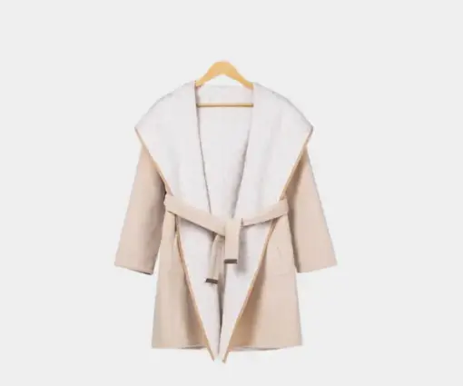 LV Long Wool Coat Light Tan