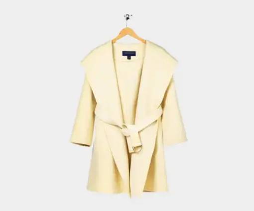 LV Long Wool Coat Yellow