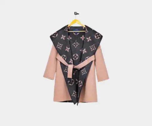 LV Long Wool Coat Brown/Black