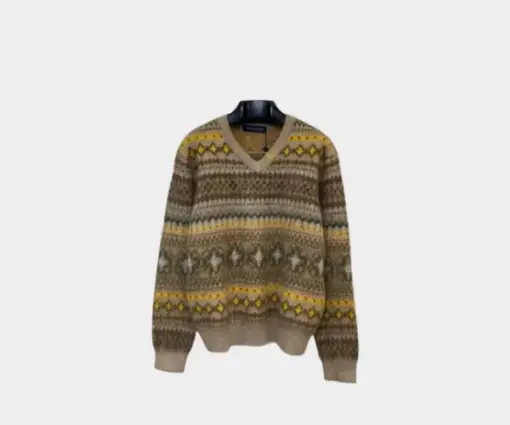 LV Sweater Slate Brown Yellow