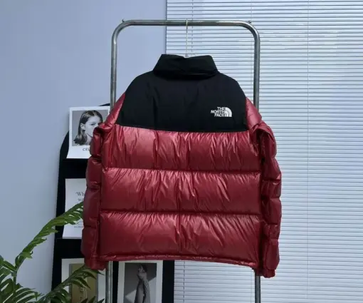 Alternative view of The North Face Nuptse Jacket Maroon/Black
