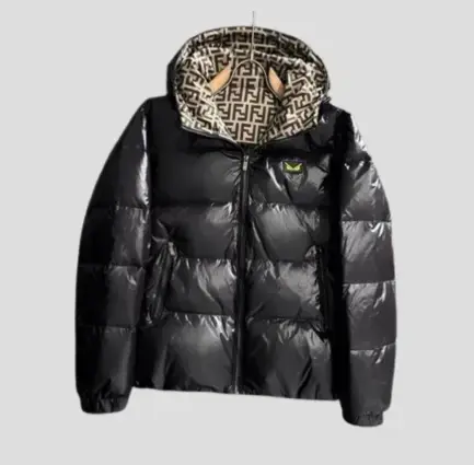 Fendi Down Jacket Glossy Black