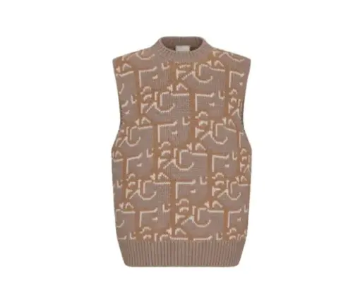 Dior x CACTUS JACK Oversized Sleeveless Sweater Beige/Brown
