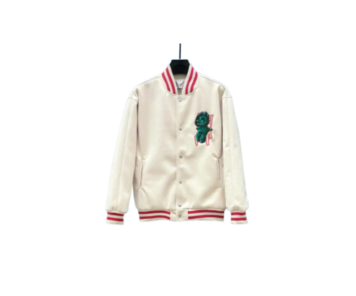 Dior Varsity Jacket Cream/ Red Border