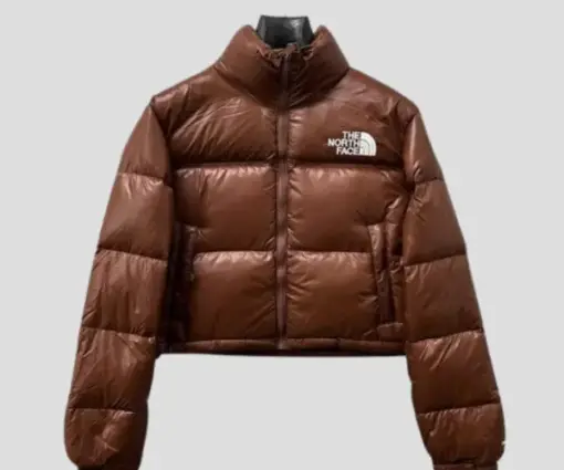 The North Face Women’s Nuptse Short Jacket in Brick House Red