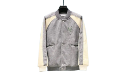 Dior Lily of the Valley Varsity Jacket Grey