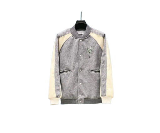 Dior Lily of the Valley Varsity Jacket Grey