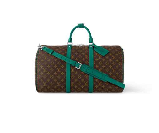 LV Keepall Bandoulière Bag Brown/ Green