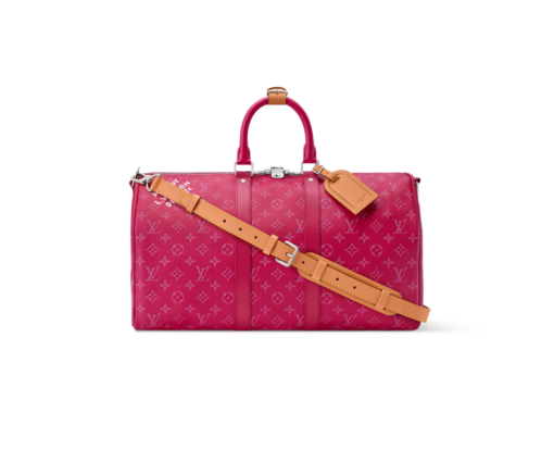 LV Keepall Bandoulière Bag Hot Pink