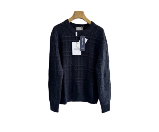 Dior Icons Cannage Sweater Navy Blue