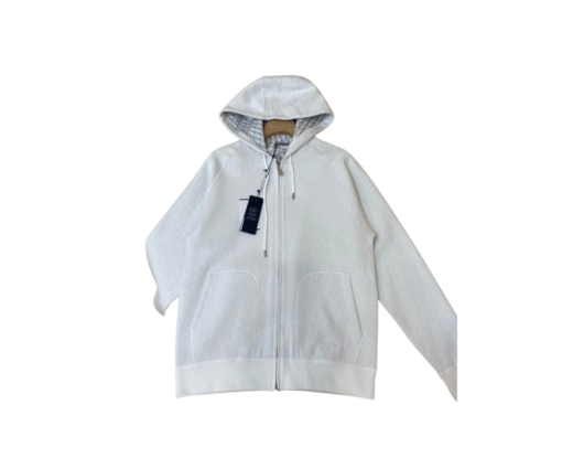 Dior Zip Hoodie White