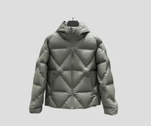 Prada Down Puffer Jacket Grey