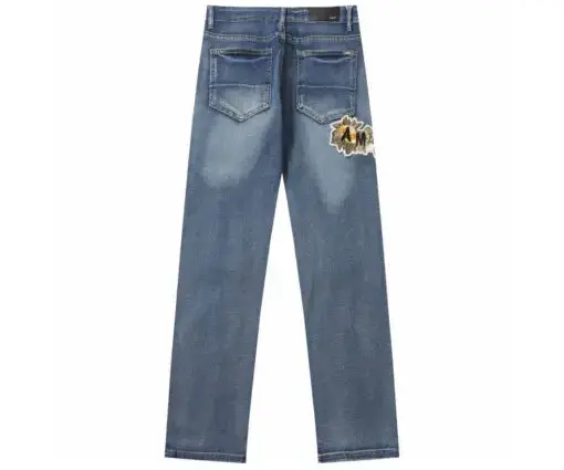 Alternative view of Amiri Distressed Straight Leg Denim Jeans