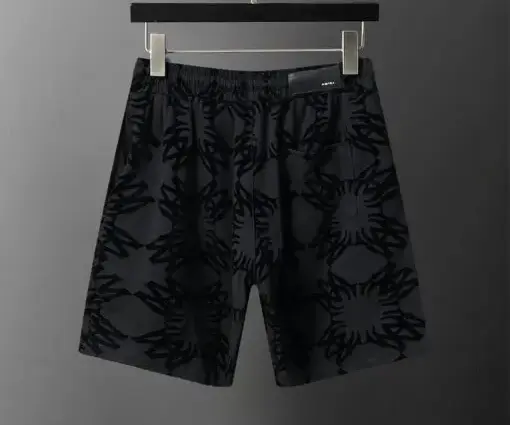 Alternative view of Amiri All over Flocked Casual Shorts Black