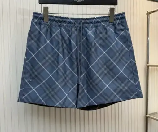 Burberry Check Swim Shorts Blue