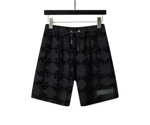 Amiri All over Flocked Casual Shorts Black