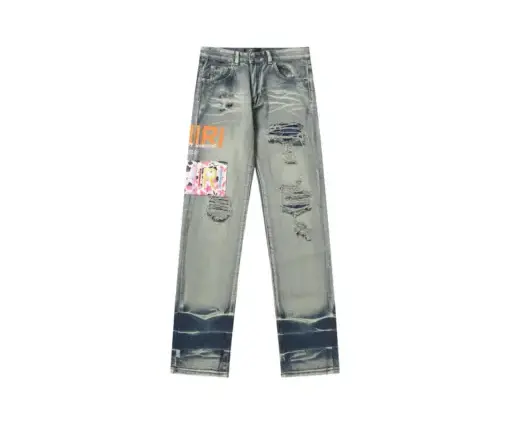 Amiri Denim Jeans Gray
